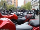 Concentración de motoristas en Madrid