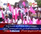 TRS Dharna in entire adilabad dist on MLC Prem sagar Team attacks