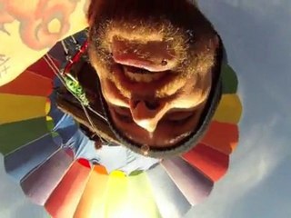 Man suspended from hot air balloon by piercings