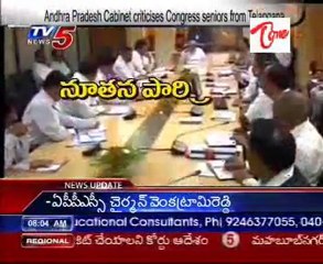 Andhra Pradesh Cabinet criticises Congress seniors from Telangana