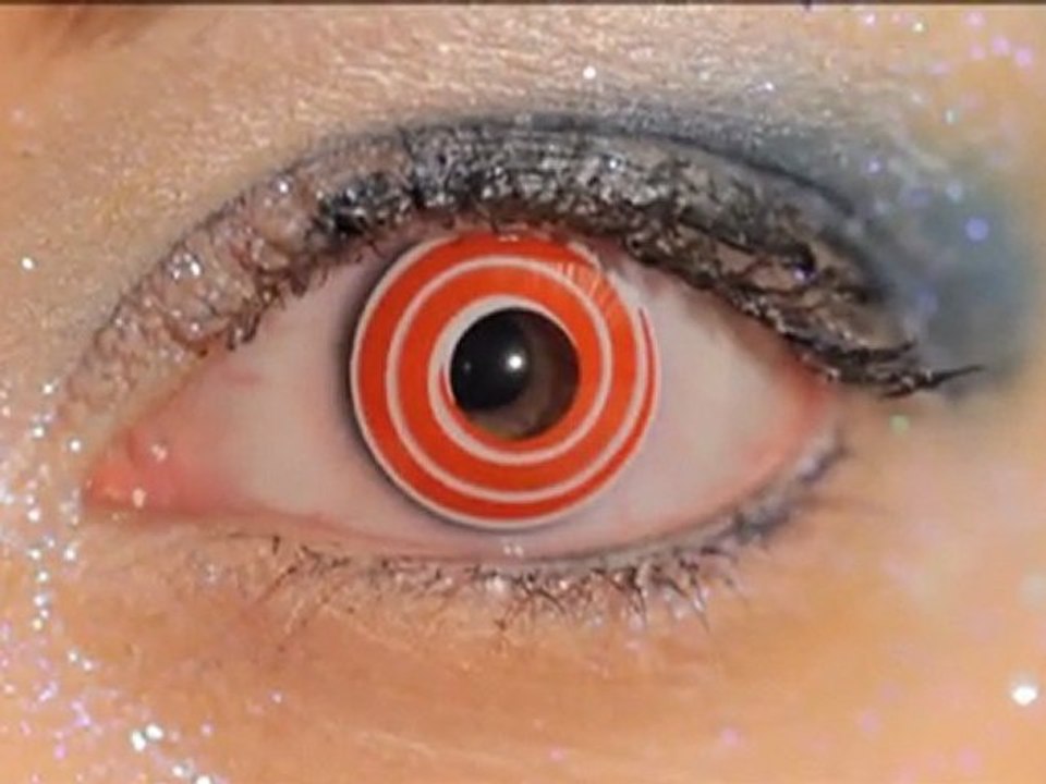 Red Spiral Coloured Contact Lenses