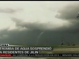Tromba de agua sorprendió a los residentes de Jilin