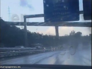 Retenciones kilométricas en Bilbao por accidentes