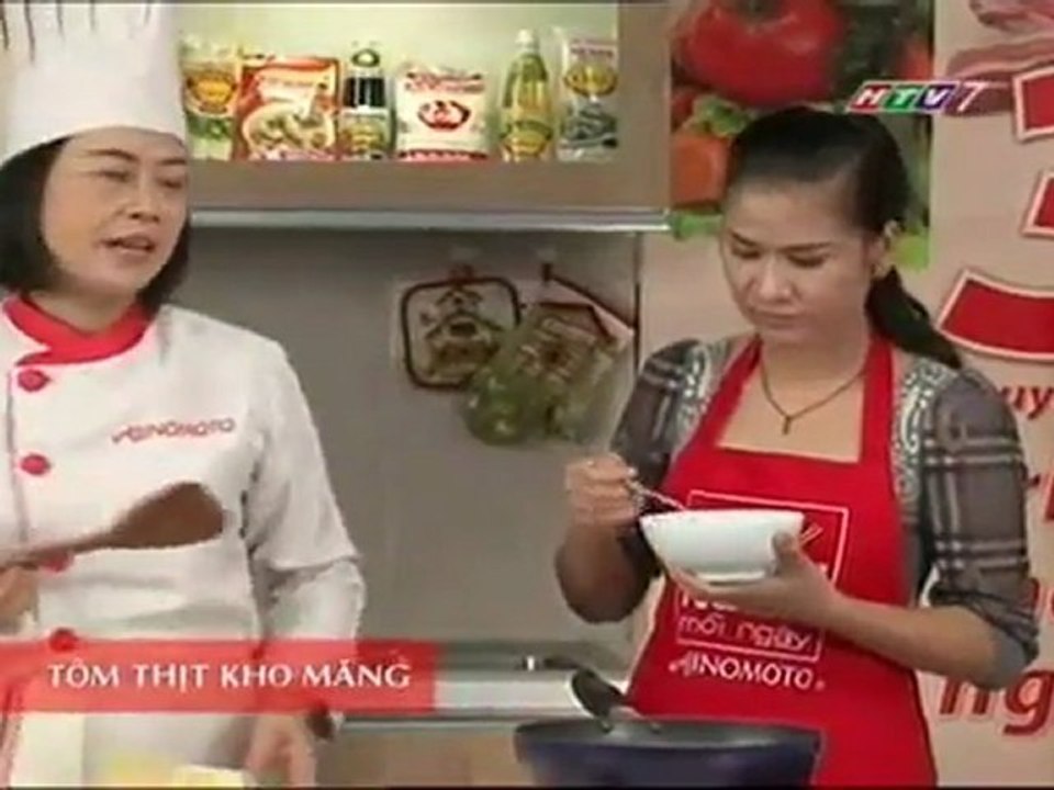 tranchau_Tôm thịt kho măng