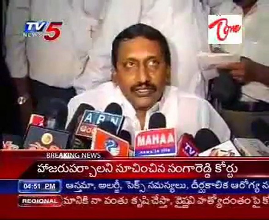 Speaker Kiran Kumar Reddy talking to media