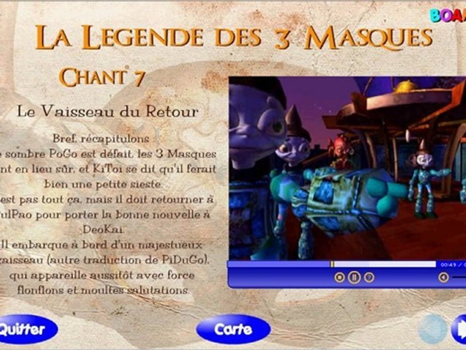 La legende des 3 masque
