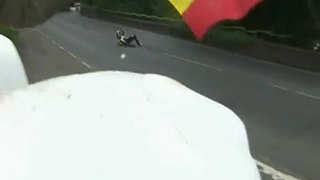 Unknown rider crash Isle of Man 2011 TT IOM TT 2011