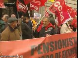 Manifestación contra el recorte de las pensiones