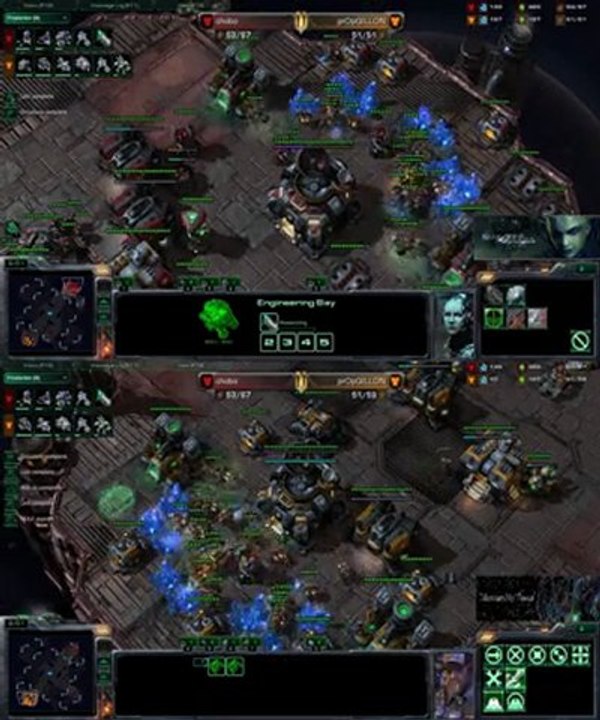 [SC2] chobo Vs prOpGILLON : Views of 2 players Starcraft II :