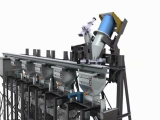 Barrel Dumper Feeds Bulk Material Blending System