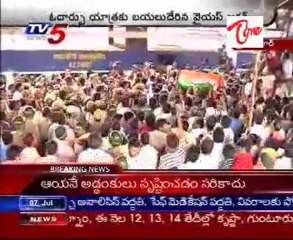 Jagan's Odarpu Yatra - HYD Residence to Sec.bad Rly Station