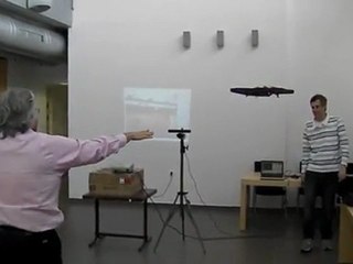 Démonstration pilotage du AR Drone avec Kinect