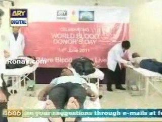 world blood donor day 14th June 2011 Good Morning Pakistan ary digital