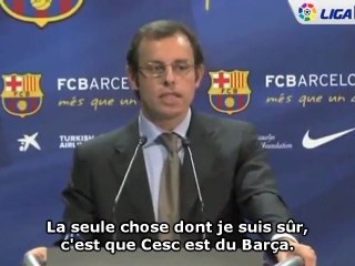 Mercato : "Fabregas est du Barça"