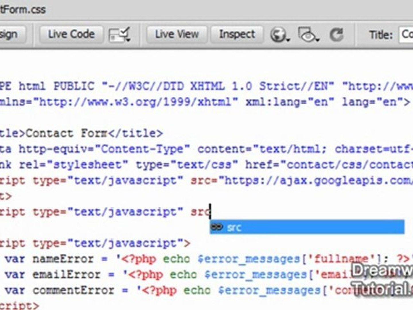 ⁣Contact Form with PHP and Javascript Validation - 2 of 2