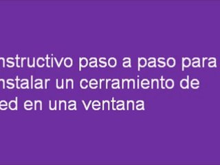 Como colocar una red de seguridad para proteger una ventana