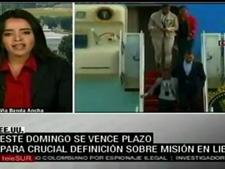 Obama presentó al Congreso informe sobre misión en Libia