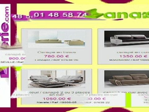 sofa em couro Canape cuir Clic-Clac pas cher sur canapeliterie.com
