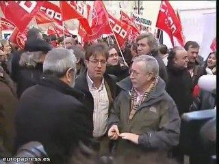 Concentración de CC.OO y UGT