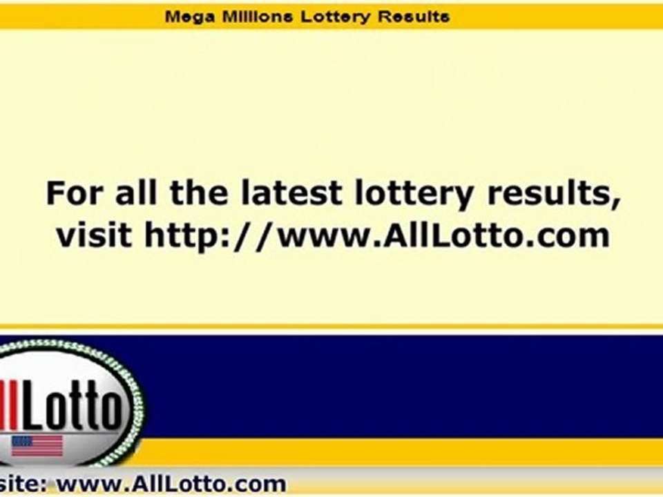 Mega Millions Lottery Drawing Results for June 17, 2011