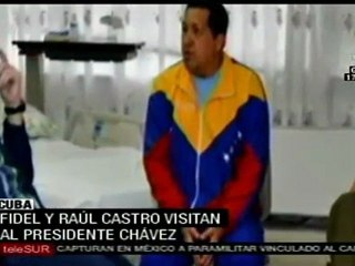 Fidel y Raúl Castro visitaron al presidente Chávez
