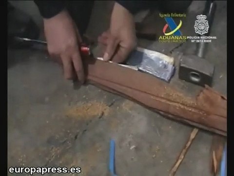Cocaina incrustada en tablas de madera