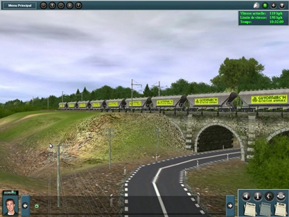 trainz passage d'un train de céréale