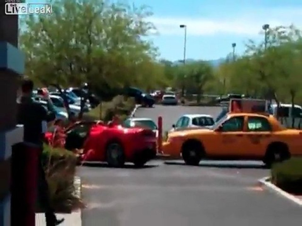 Ferrari Road Rager Makes Taxi Driver Cry