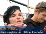 Diane Tell au départ du Record SNSM avec Arnaud Boissiere sur Akena Veranda