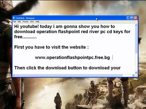 Free Download Operation Flashpoint Red River PC Keys