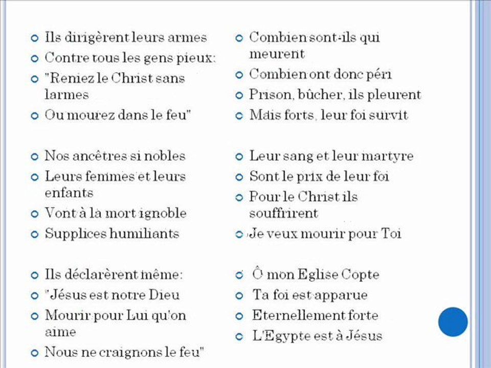 Chant 18.06.11 : Mon Eglise Copte