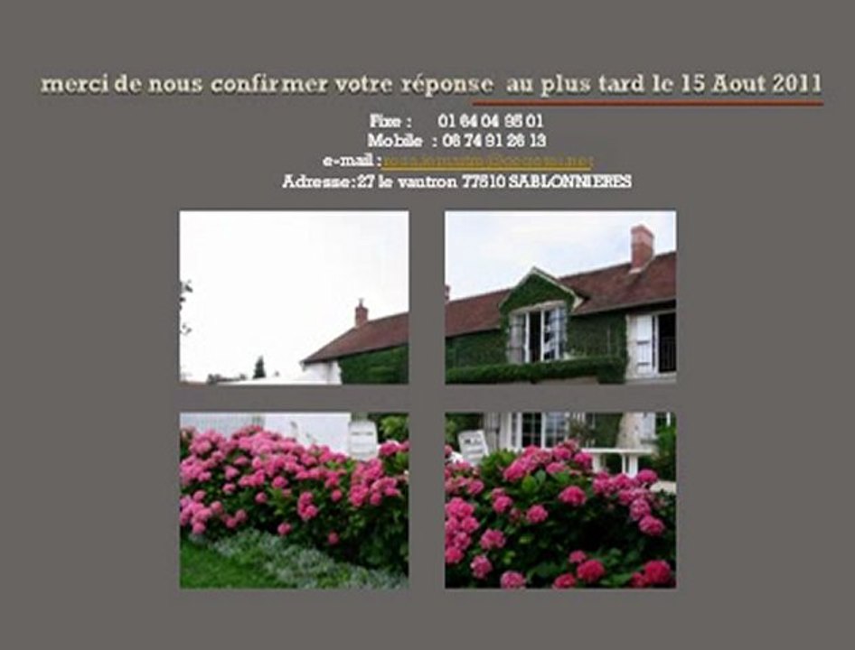 Invitation à nos 40 ans de Mariage