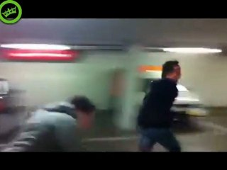 Sprint im Parkhaus Fail