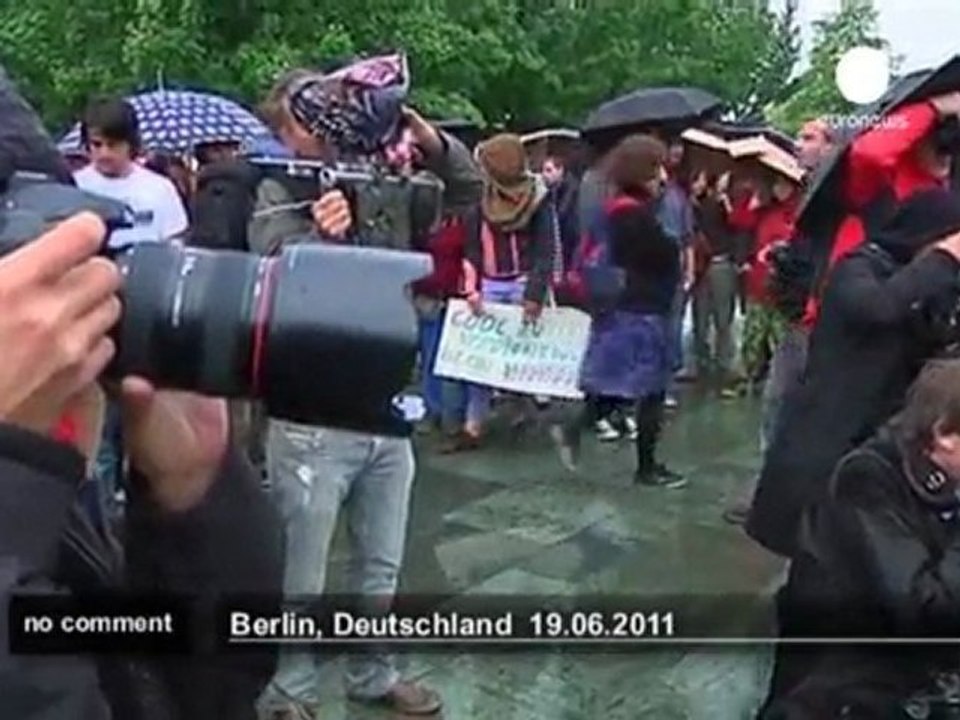 German activists protest against austerity... - no comment