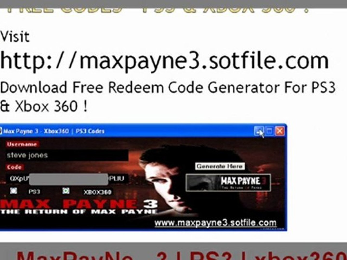 max payne 3 DLC PS3 Redeem Codes. - video Dailymotion