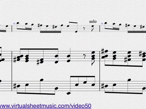 Antonio Vivaldi's Concerto in A minor Op.3 No.6, Violin and Piano Sheet Music - Video Score
