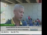 Transportistas protestan en Anzoátegui