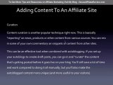 Three Tips for Adding Content to an Affiliate Site