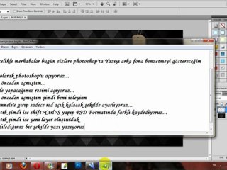 Photoshop'ta yazıyı arka fona benzetmek | xLeaninG