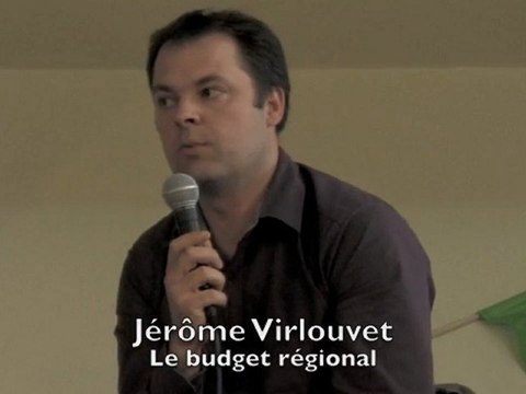 Le budget régional. Intervention de Jérôme Virlouvet, soirée finale tournée des élus EELV du Conseil régional de Basse-Normandie