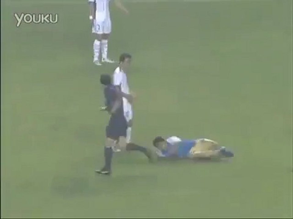Fan is trying to hit a referee