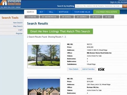 Find Homes for Sale Wheat Ridge Colorado