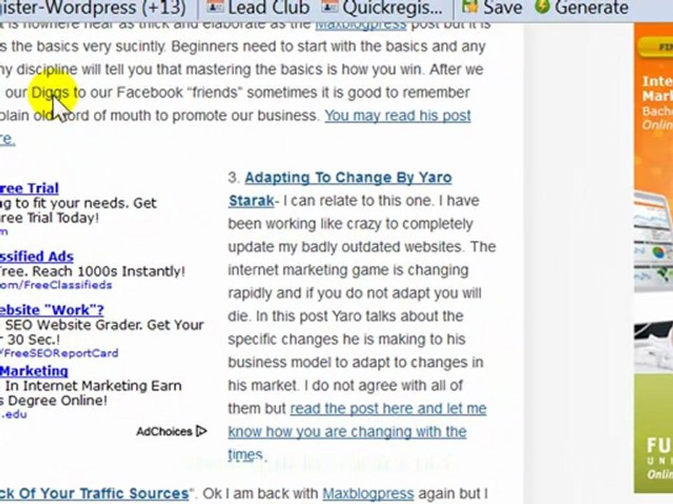 Top 5 Internet Marketing Blog/Forum Posts Of The Week