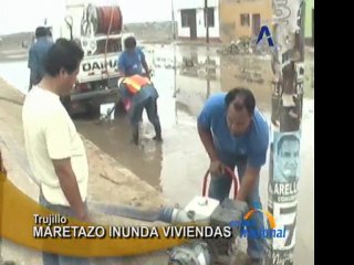 Maretazo inundo viviendas en balneario Buenos Aires, en Trujillo