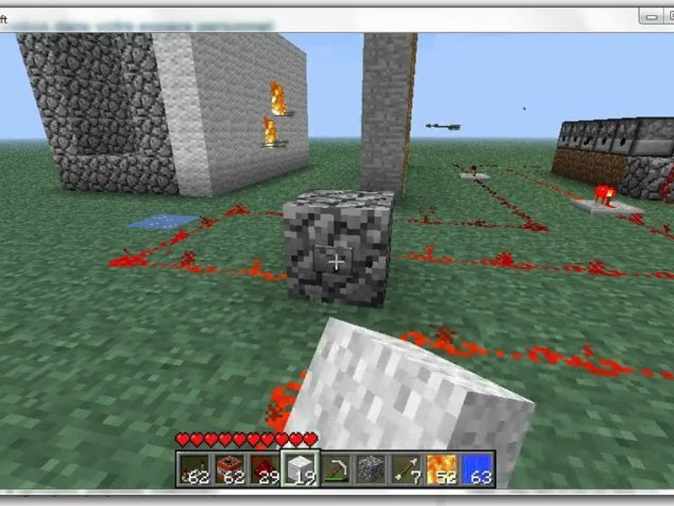 Minecraft tuto fléche de feu
