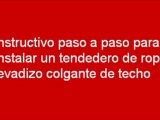 Instalación de tender para colgar y secar ropa en lavadero