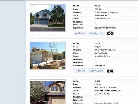 Find Homes for Sale Lakewood Colorado