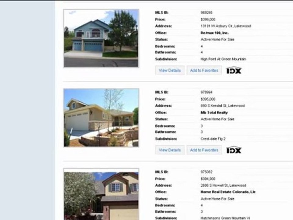 Find Homes for Sale Lakewood Colorado