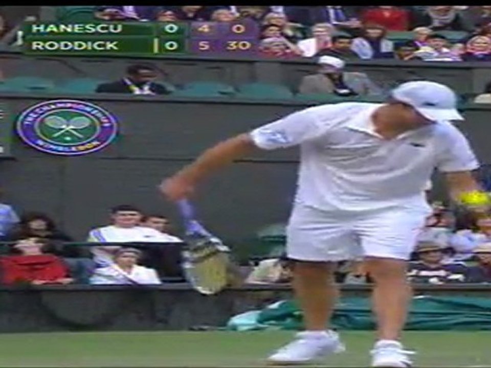 Roddick ×Hanescu last game in set 1