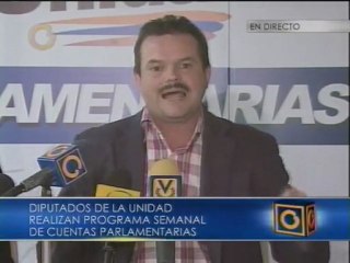 MUD ofrece cuentas parlamentarias